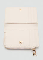 Safiano Effect Wallet With Flap Off White