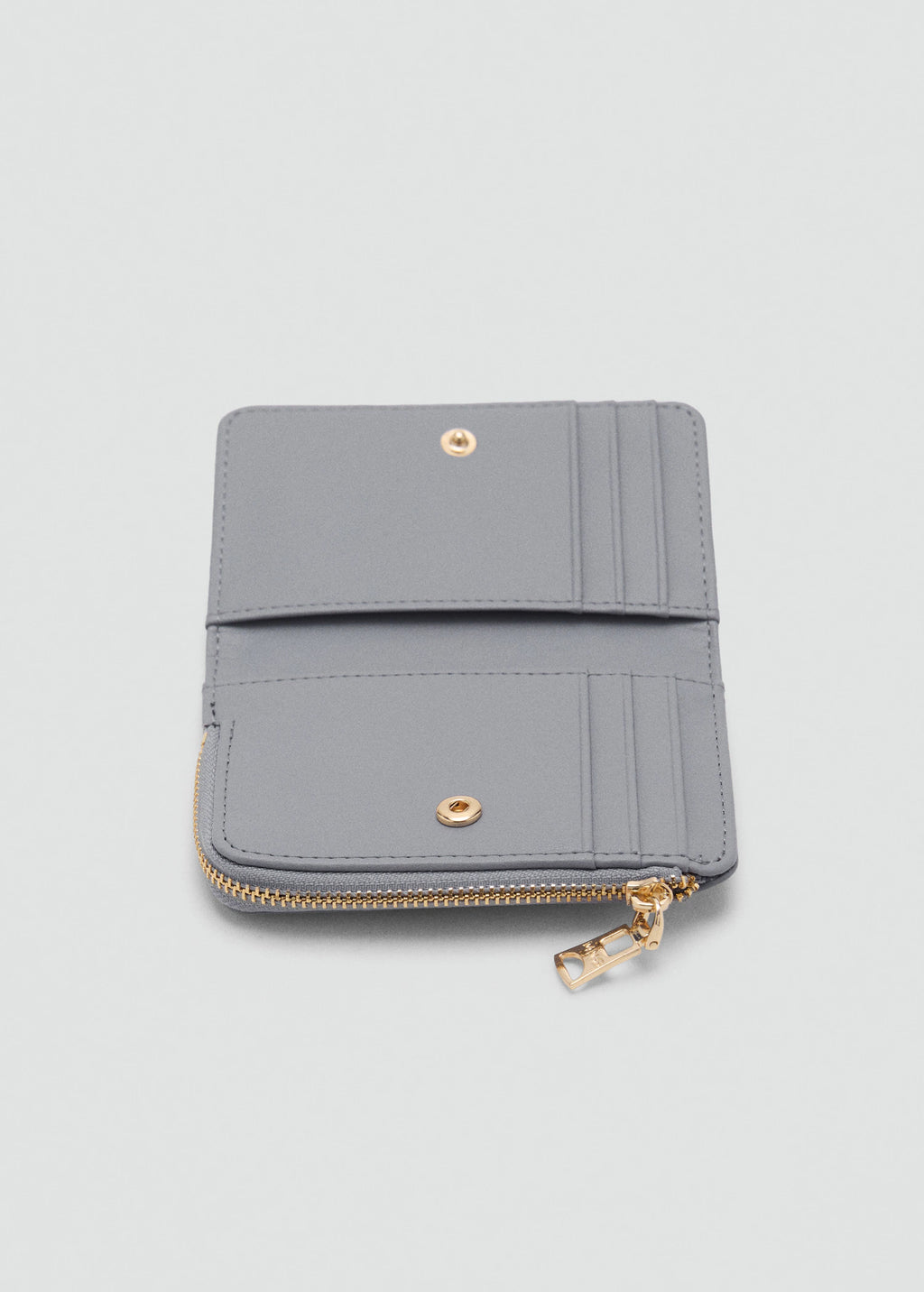 Safiano Effect Wallet With Flap Light/Pastel Grey