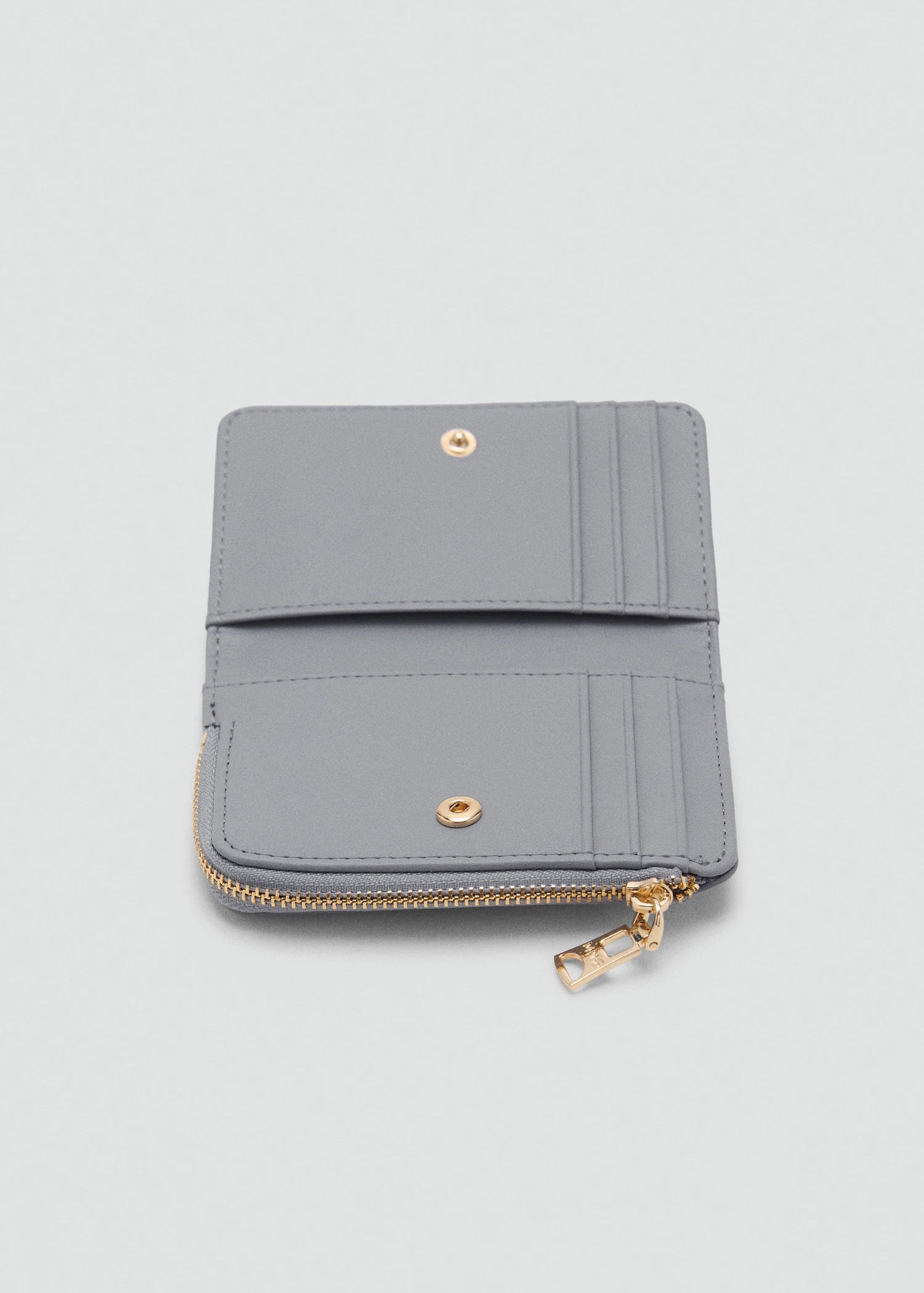 Safiano Effect Wallet With Flap Light/Pastel Grey