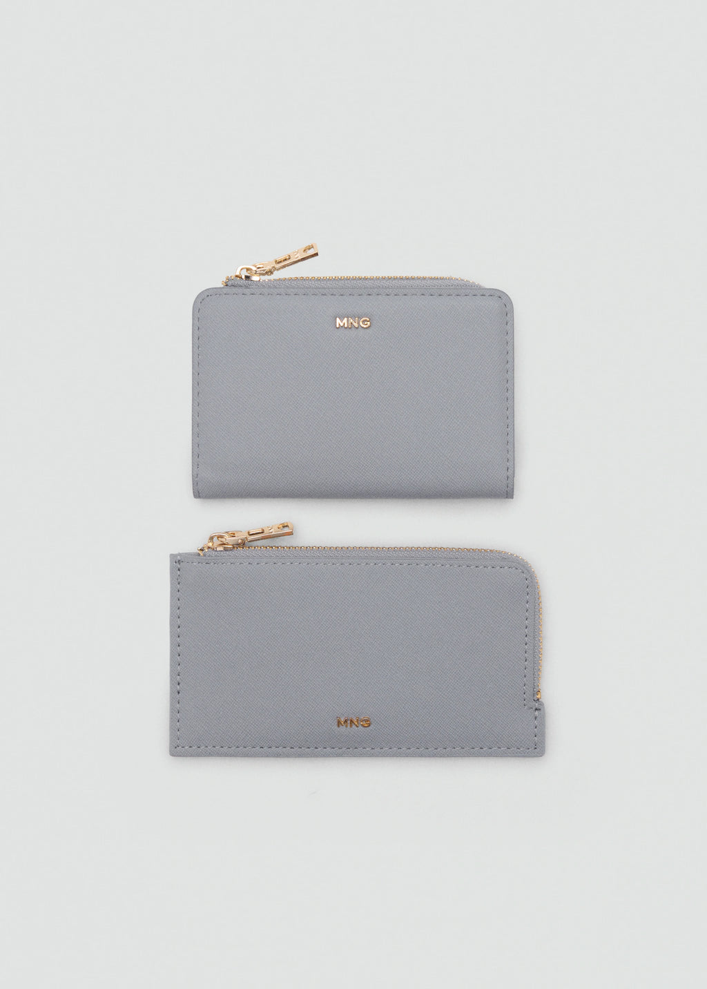 Safiano Effect Wallet With Flap Light/Pastel Grey