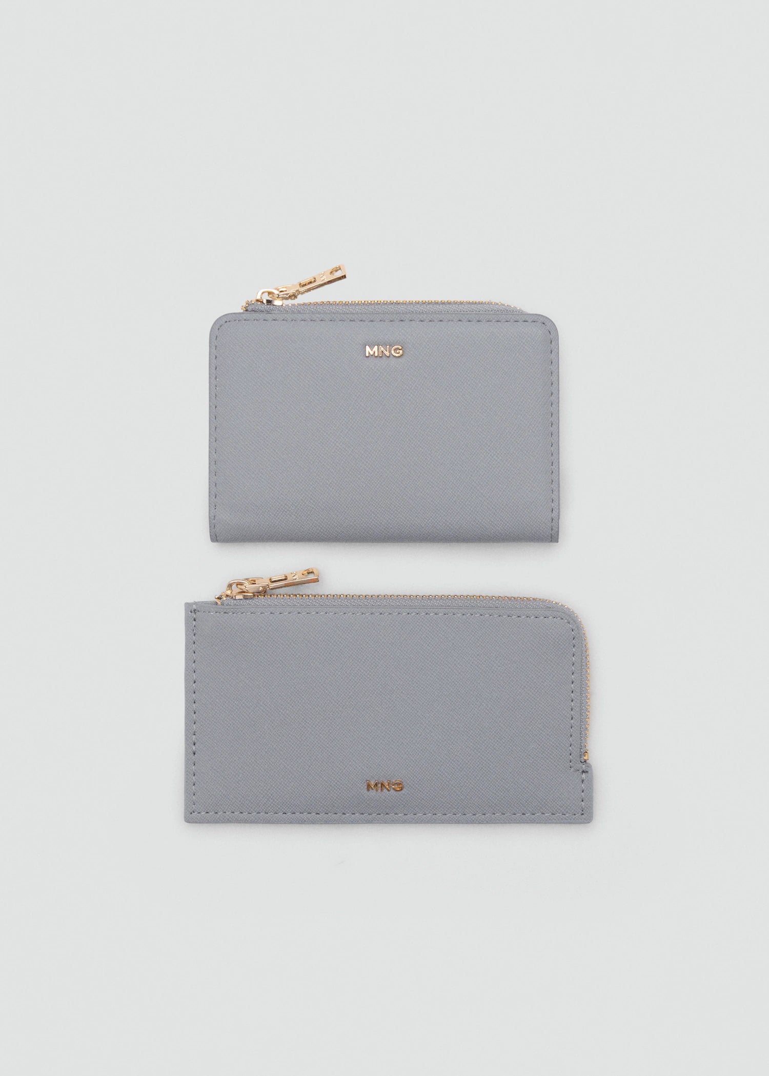 Safiano Effect Wallet With Flap Light/Pastel Grey