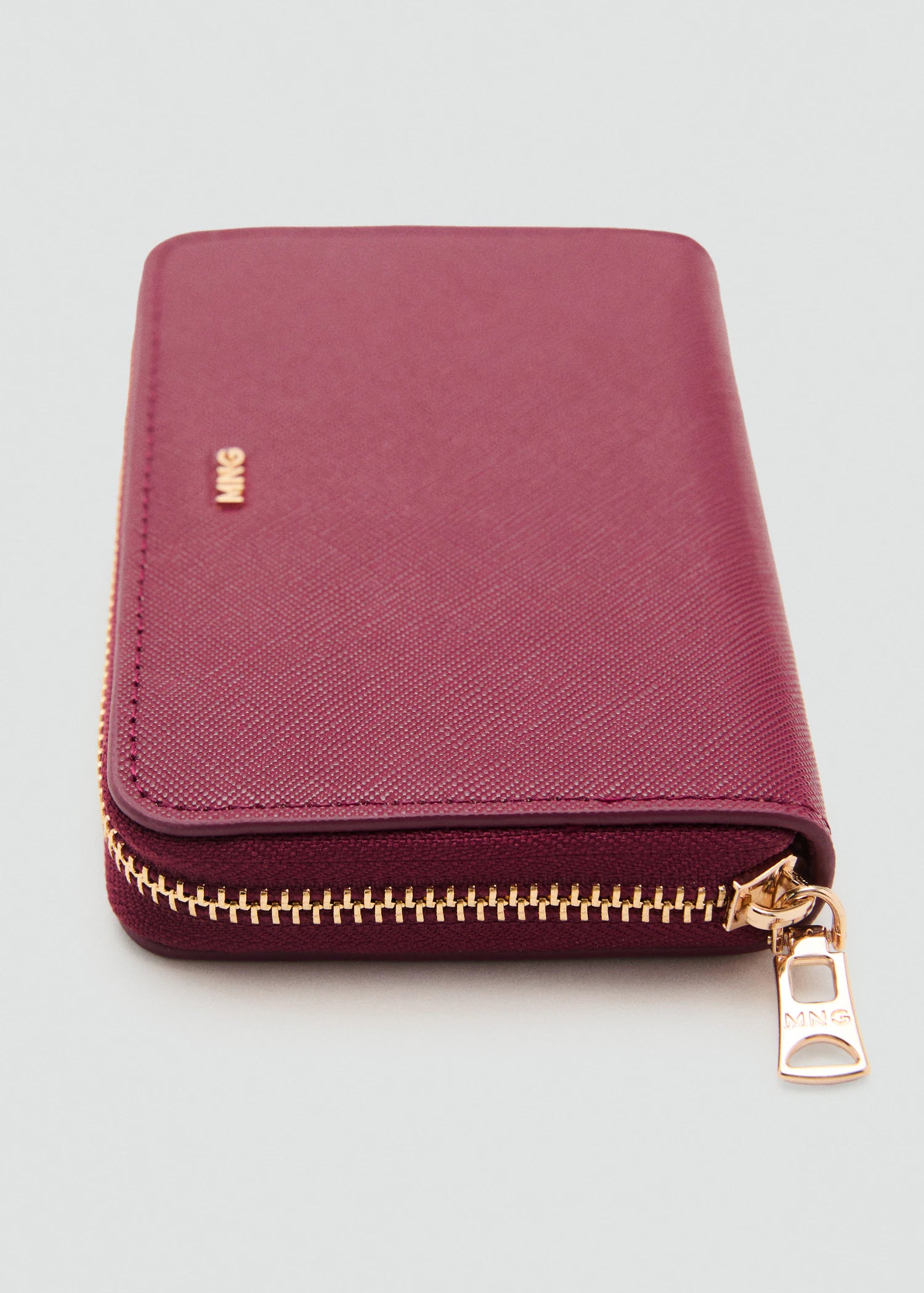 Saffiano Effect Wallet Burgundy