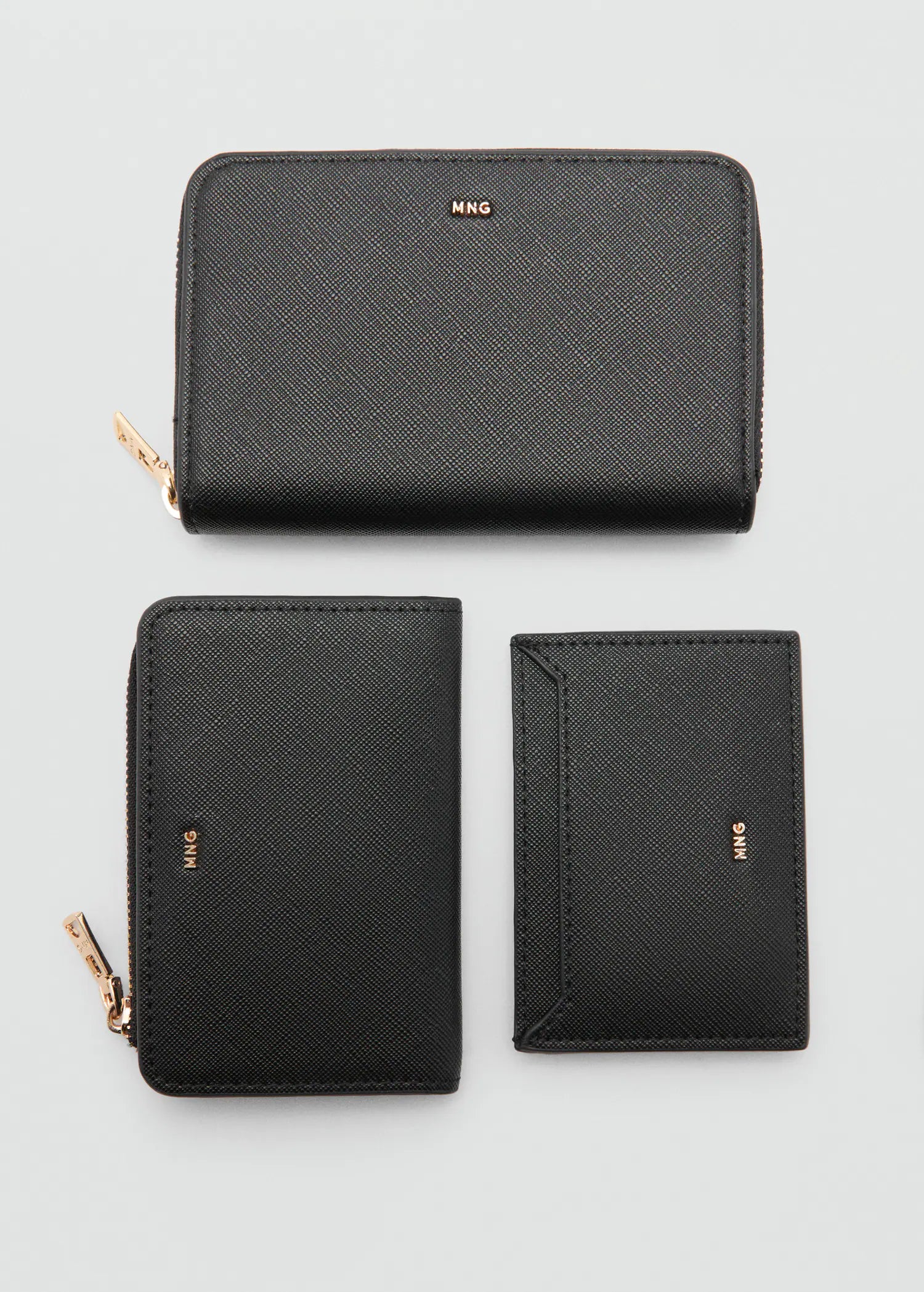 Saffiano Effect Wallet Black
