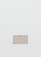 Saffiano Effect Wallet Off White