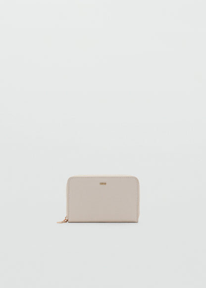 Saffiano Effect Wallet Off White
