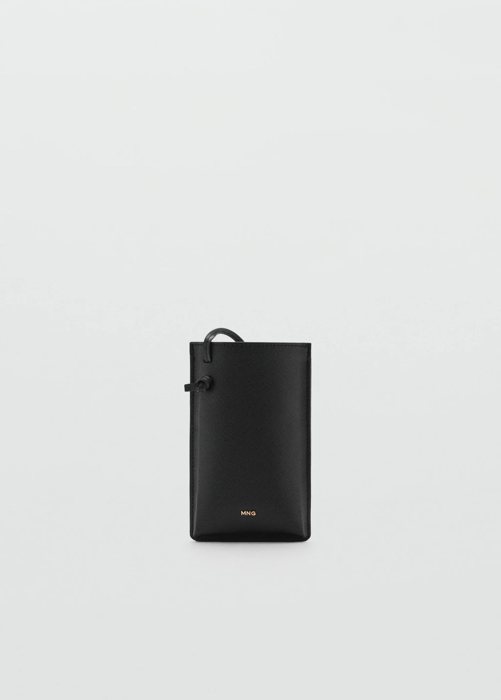 Saffiano Effect Crossbody Mobile Phone Case Black