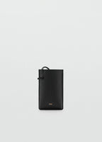 Saffiano Effect Crossbody Mobile Phone Case Black