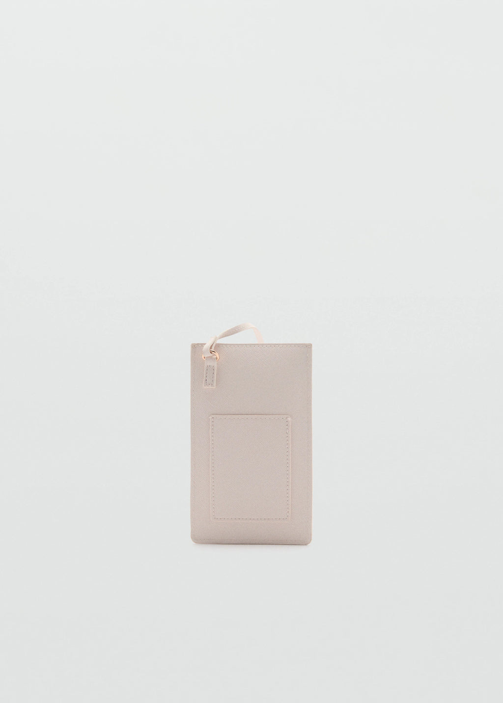 Saffiano Effect Crossbody Mobile Phone Case Off White