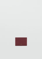 Saffiano Effect Cardholder Burgundy
