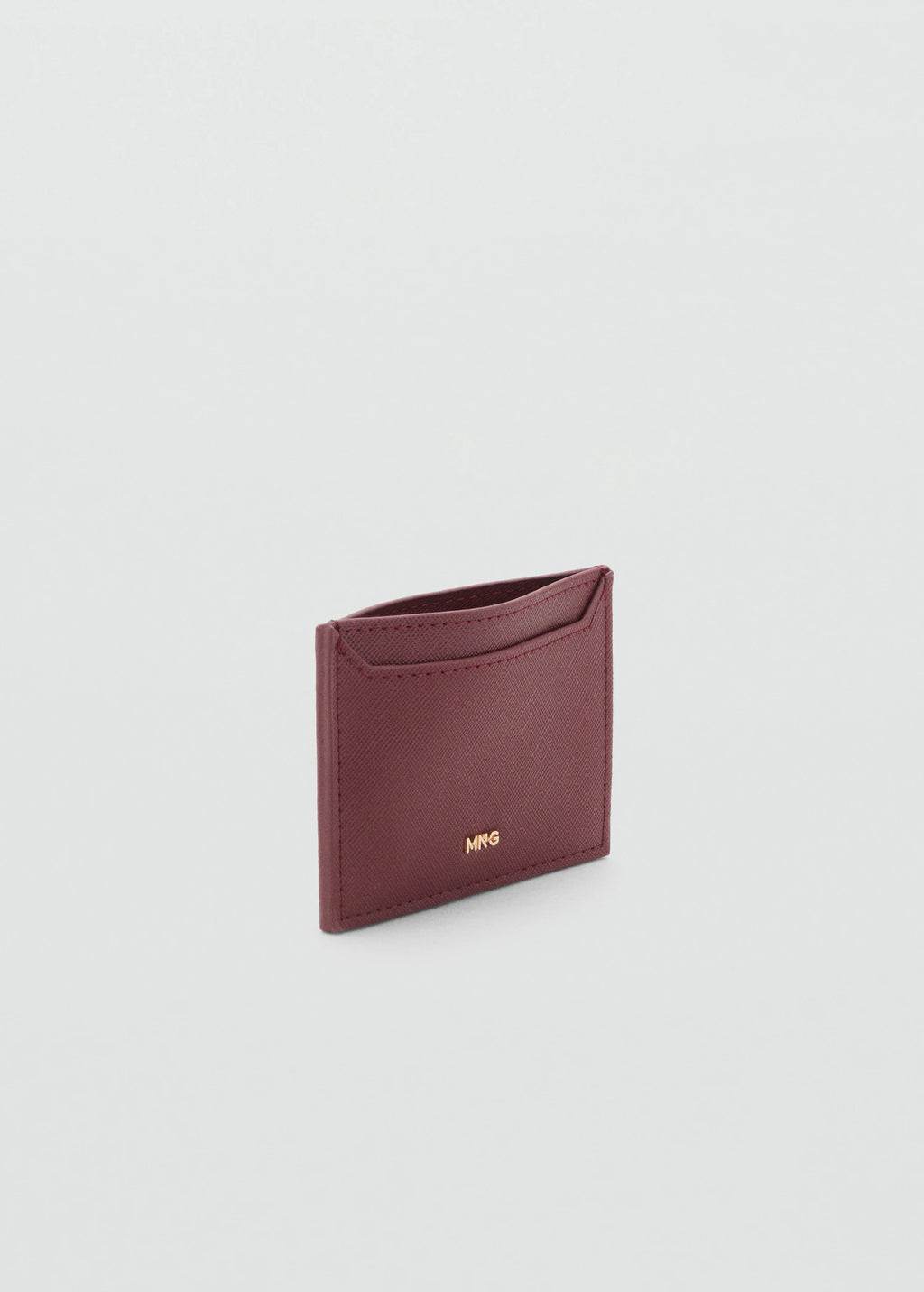 Saffiano Effect Cardholder Burgundy