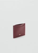 Saffiano Effect Cardholder Burgundy