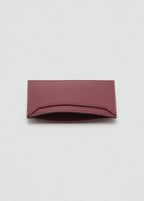 Saffiano Effect Cardholder Burgundy
