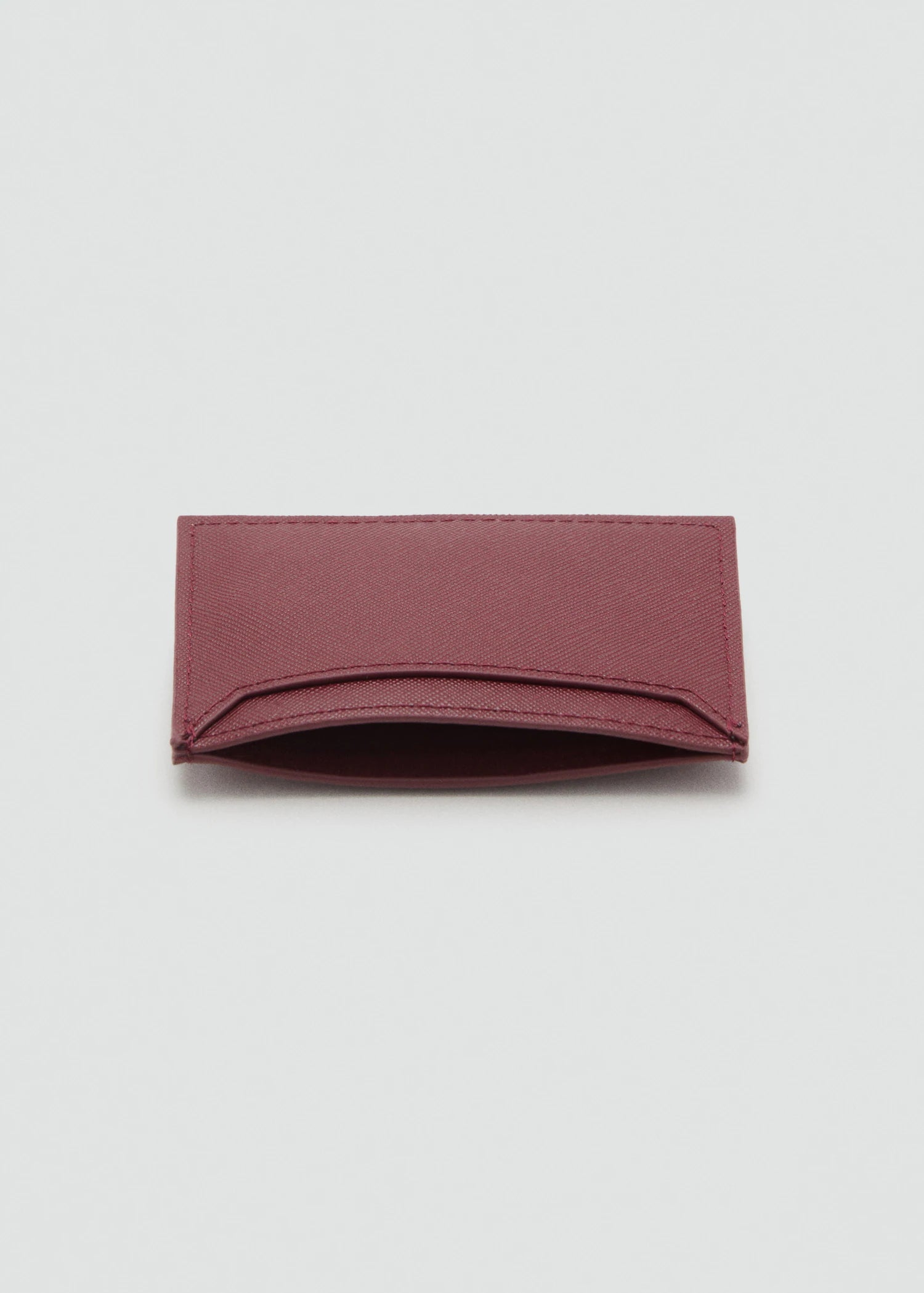 Saffiano Effect Cardholder Burgundy