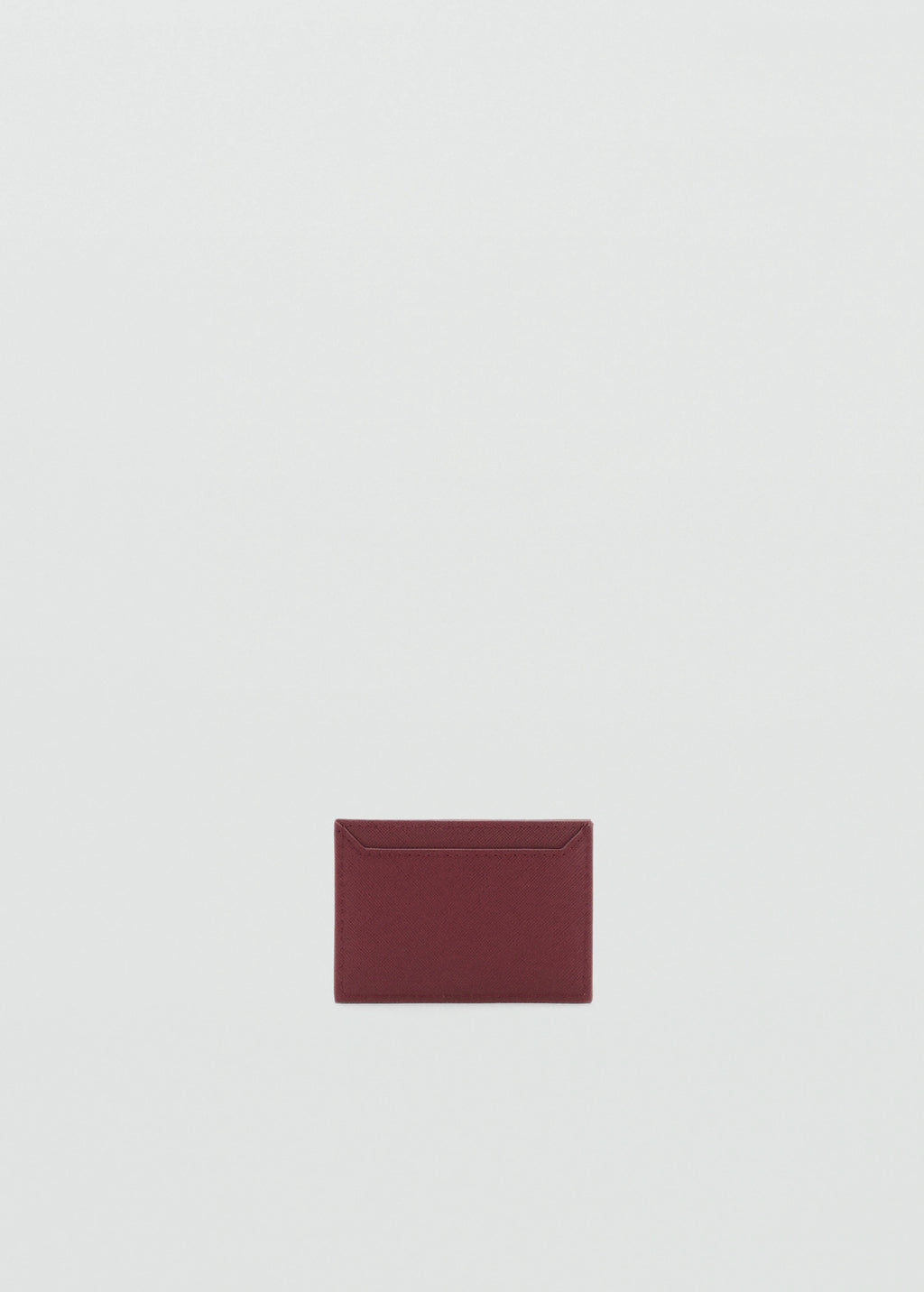 Saffiano Effect Cardholder Burgundy