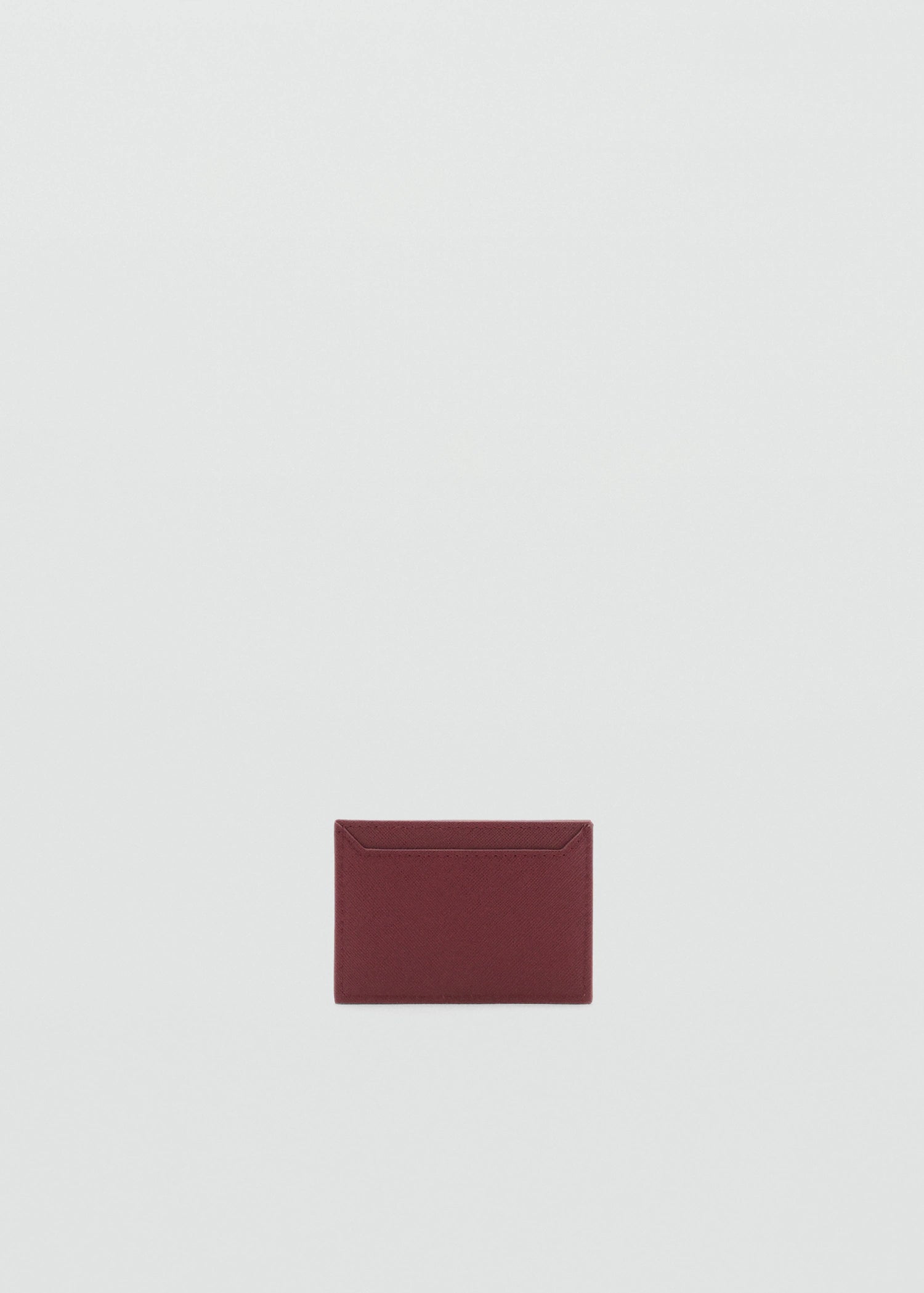 Saffiano Effect Cardholder Burgundy