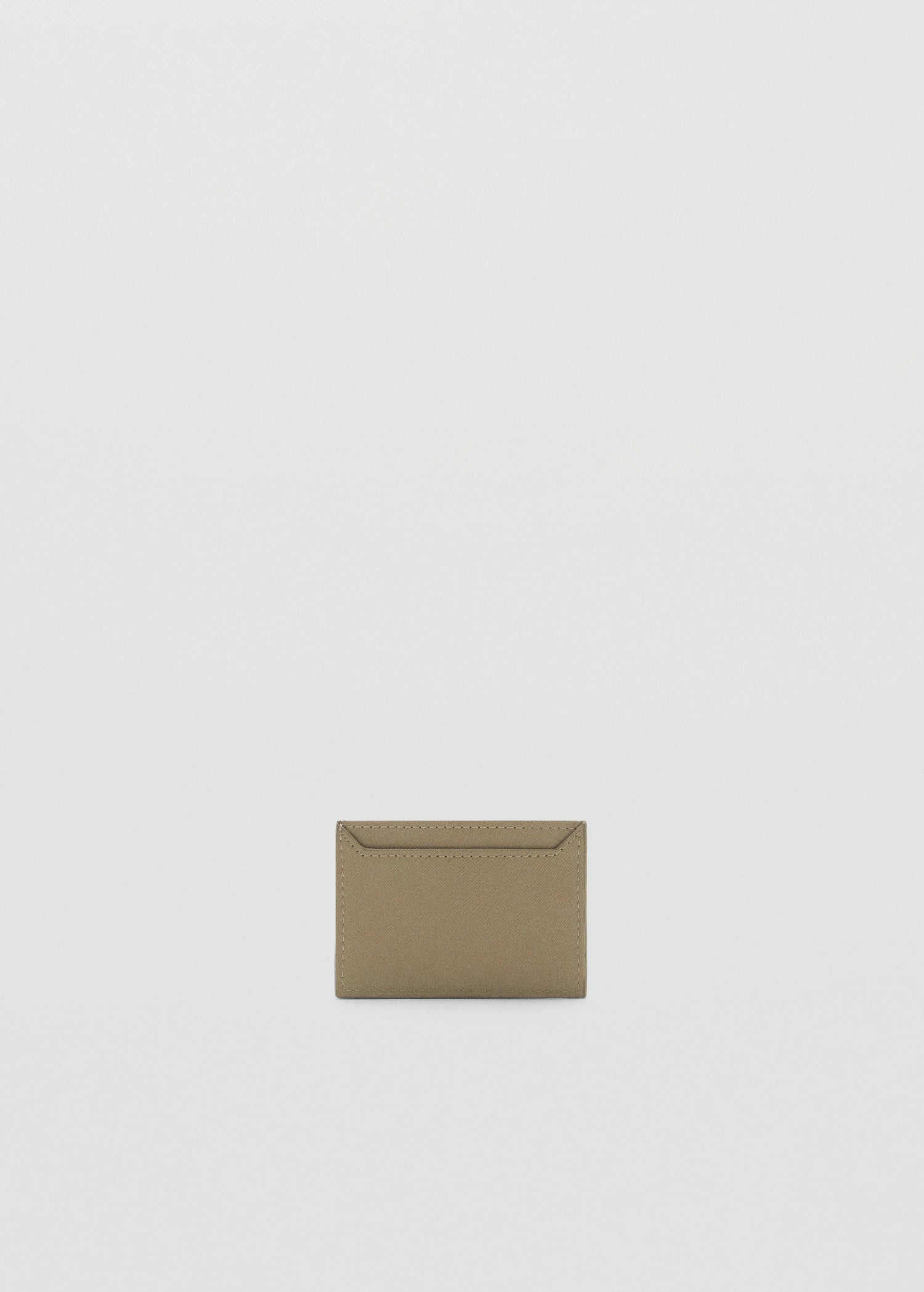 Saffiano Effect Cardholder Khaki