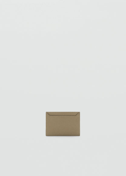 Saffiano Effect Cardholder Khaki