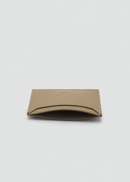 Saffiano Effect Cardholder Khaki