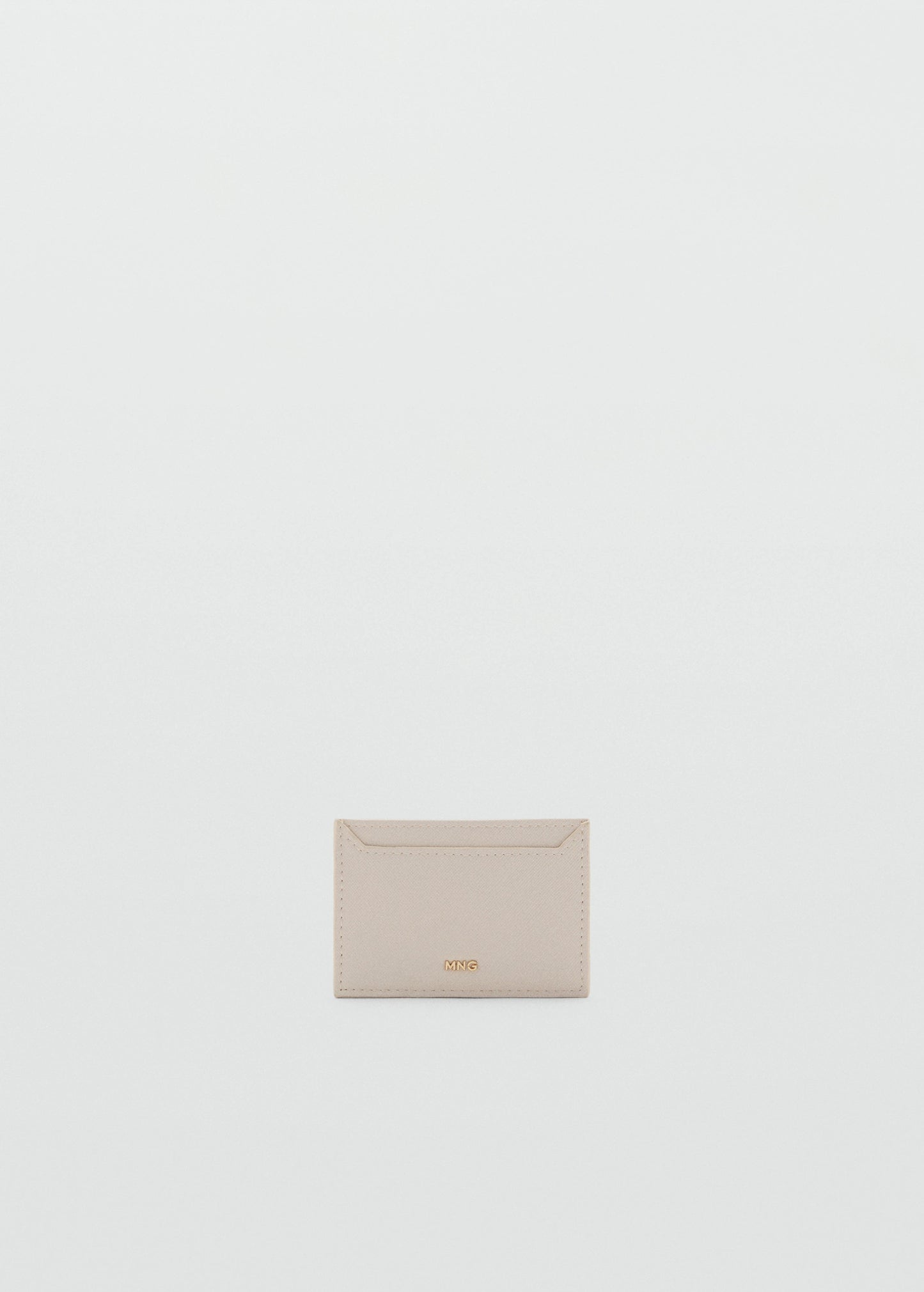 Saffiano Effect Cardholder Off White