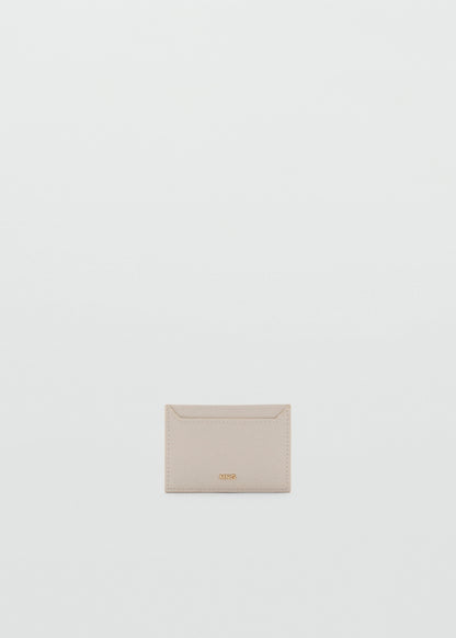 Saffiano Effect Cardholder Off White