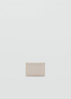 Saffiano Effect Cardholder Off White
