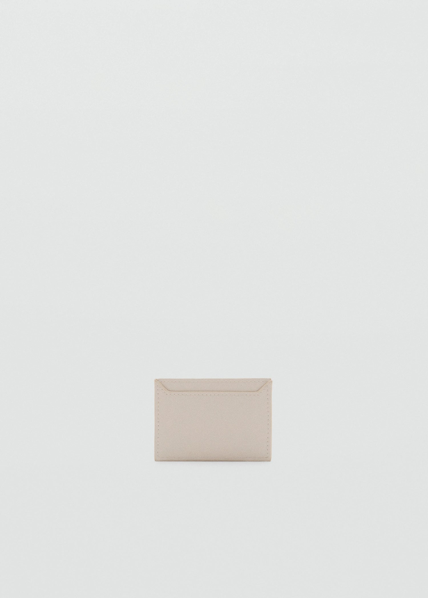 Saffiano Effect Cardholder Off White