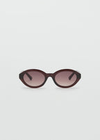 Round Framed Sunglasses Brown