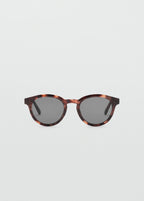 Round Framed Sunglasses Chocolate