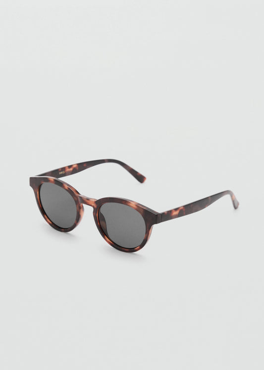 Round Framed Sunglasses Chocolate