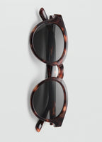 Round Framed Sunglasses Chocolate