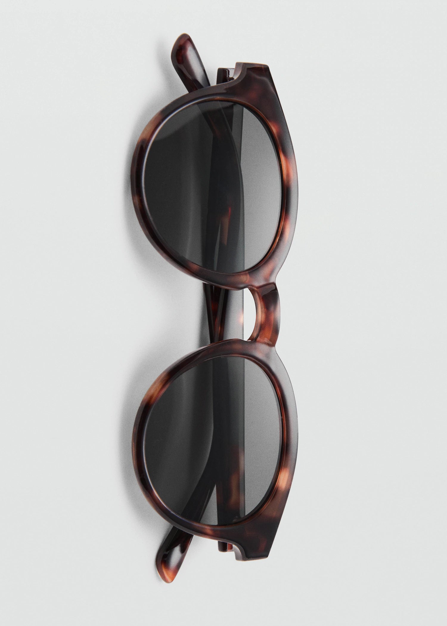 Round Framed Sunglasses Chocolate