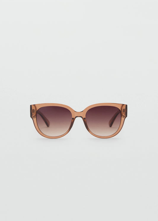 Round Framed Sunglasses Peach