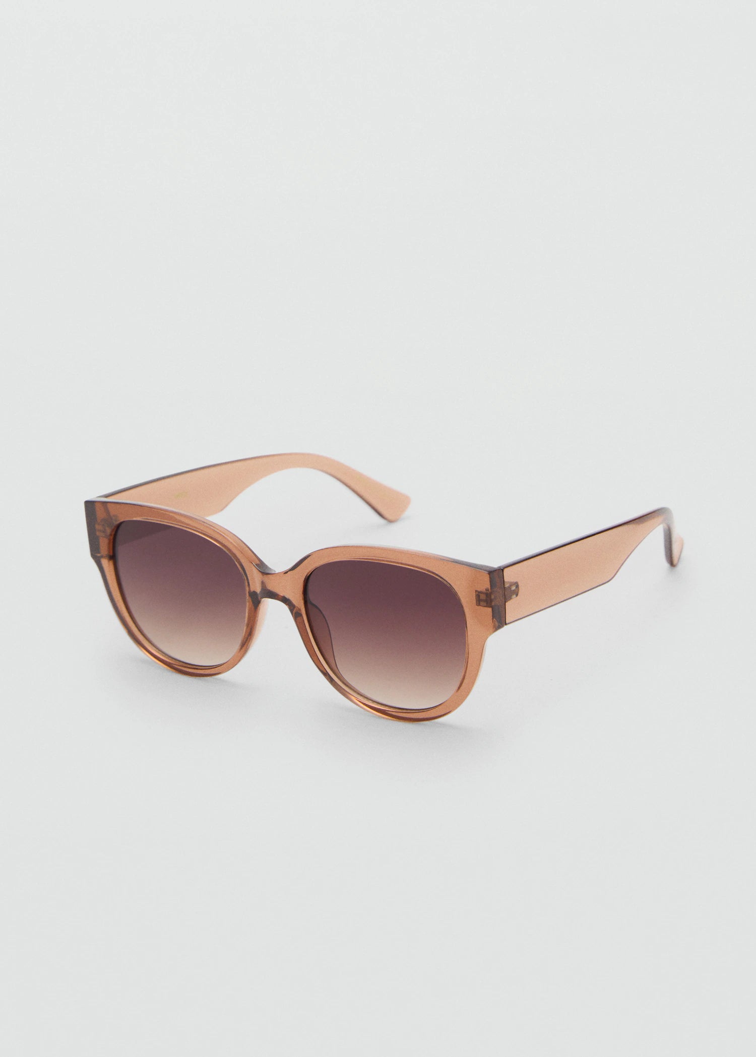 Round Framed Sunglasses Peach