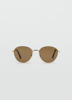 Round Metal Frame Sunglasses Gold