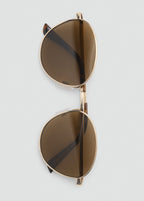 Round Metal Frame Sunglasses Gold