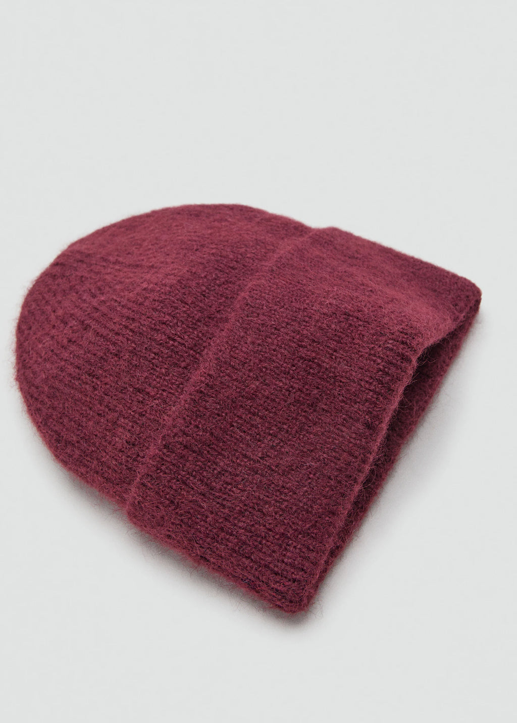 Rib Knit Cap Burgundy