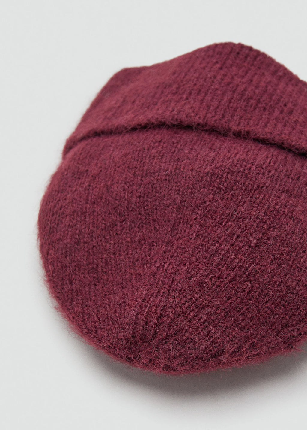 Rib Knit Cap Burgundy