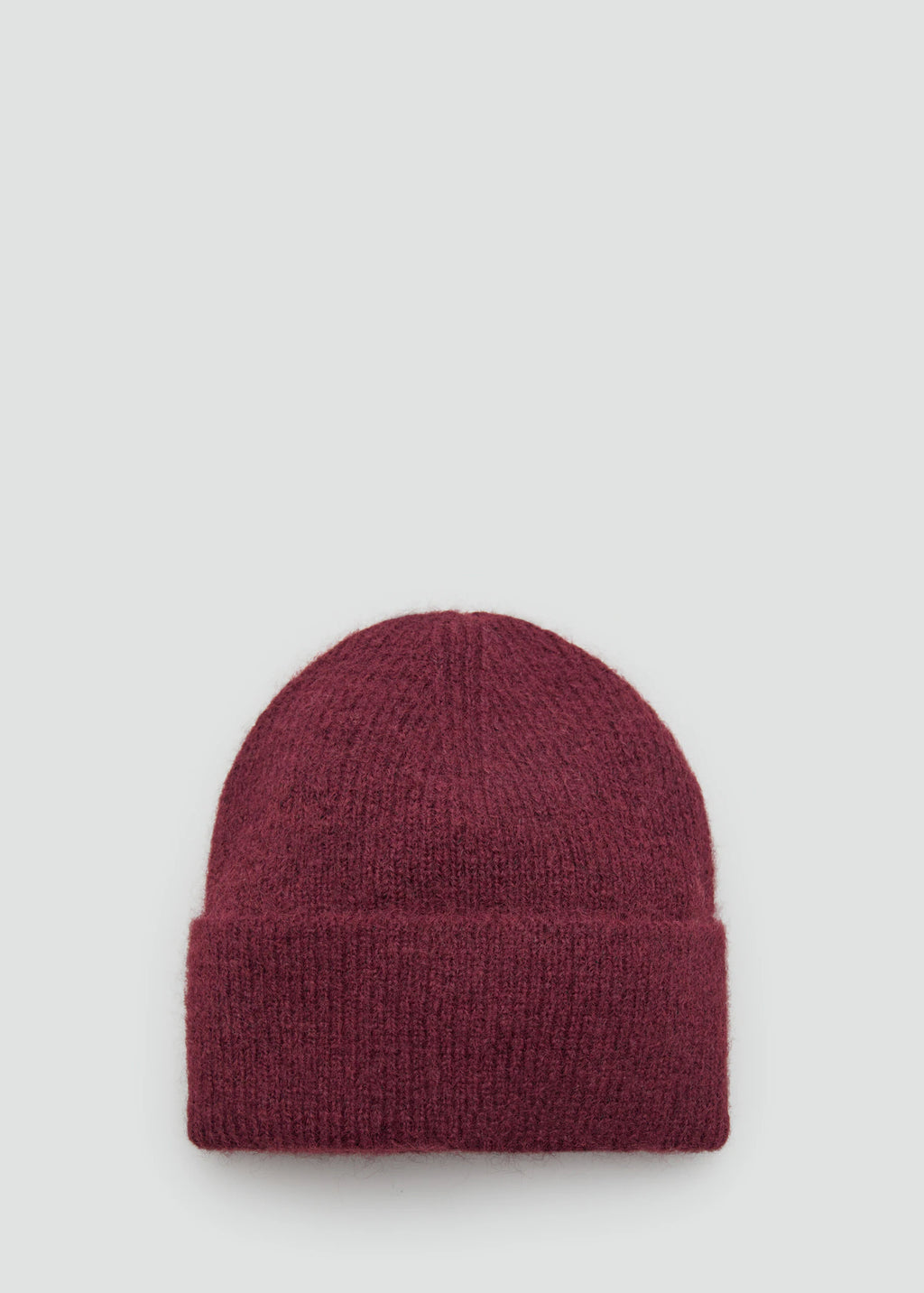Rib Knit Cap Burgundy