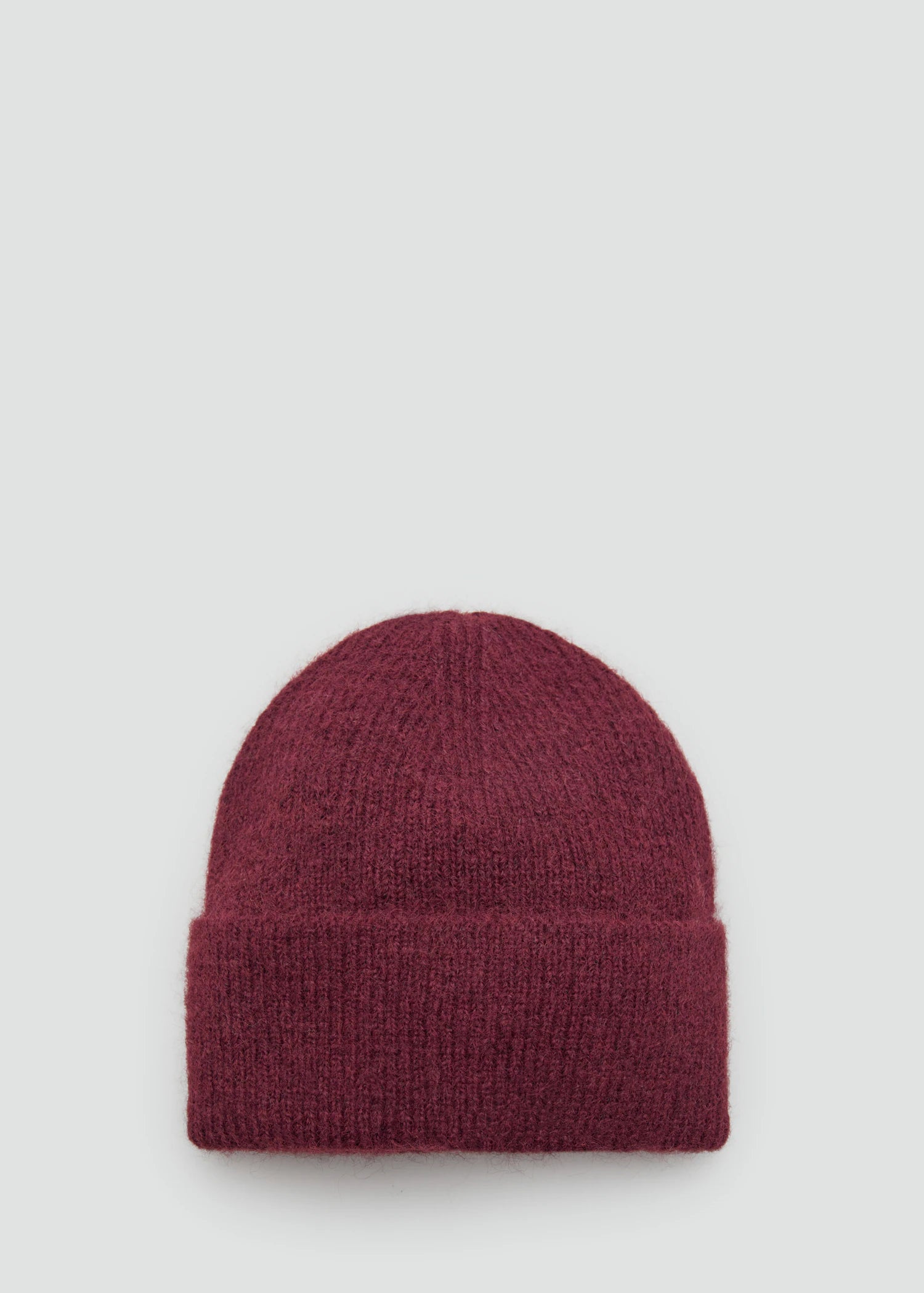 Rib Knit Cap Burgundy