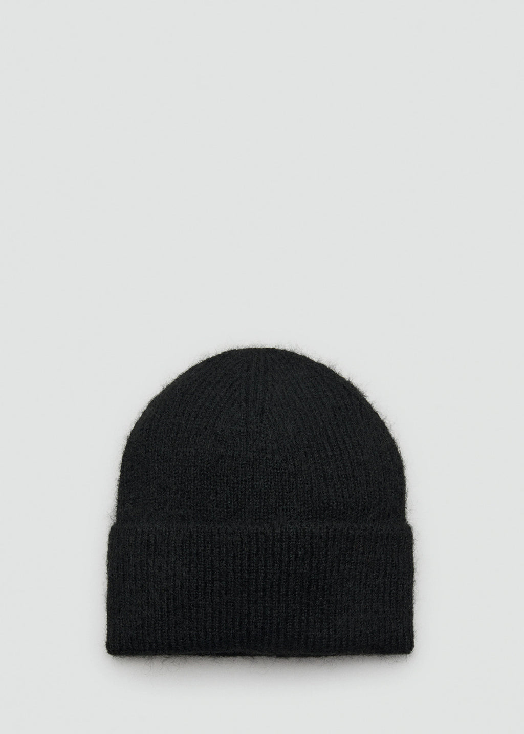Rib Knit Cap Black