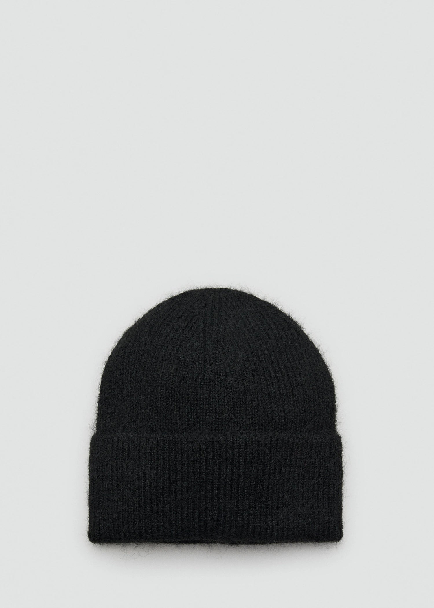 Rib Knit Cap Black