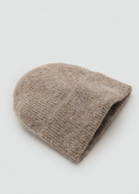 Rib Knit Cap Medium Brown