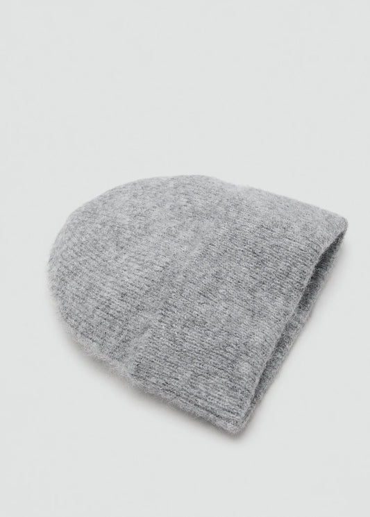 Rib Knit Cap Medium Heather Grey