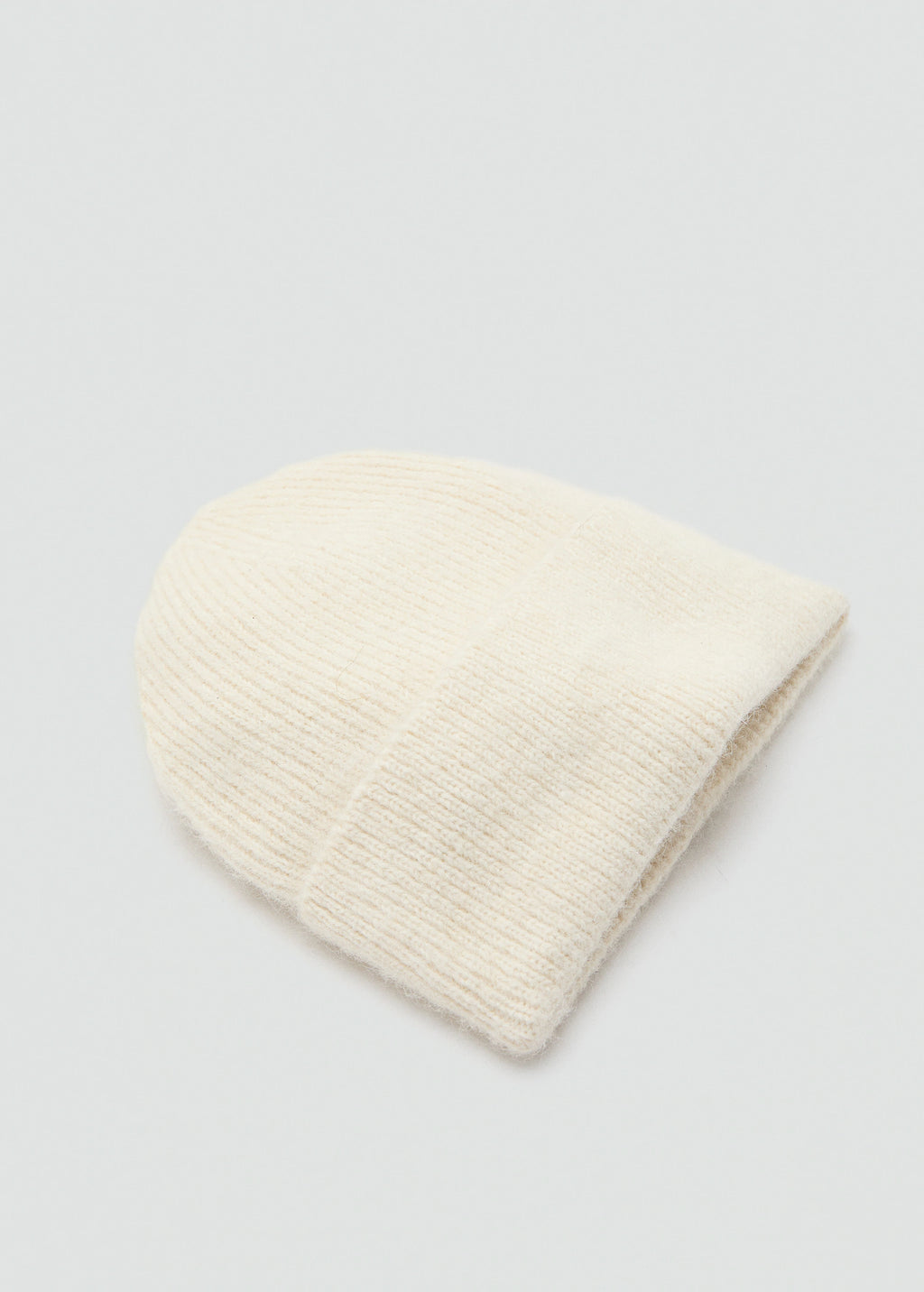 Rib Knit Cap Ecru
