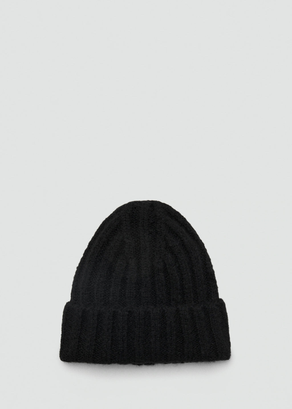 Ribbed Knit Beanie Black
