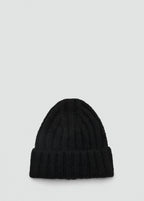 Ribbed Knit Beanie Black
