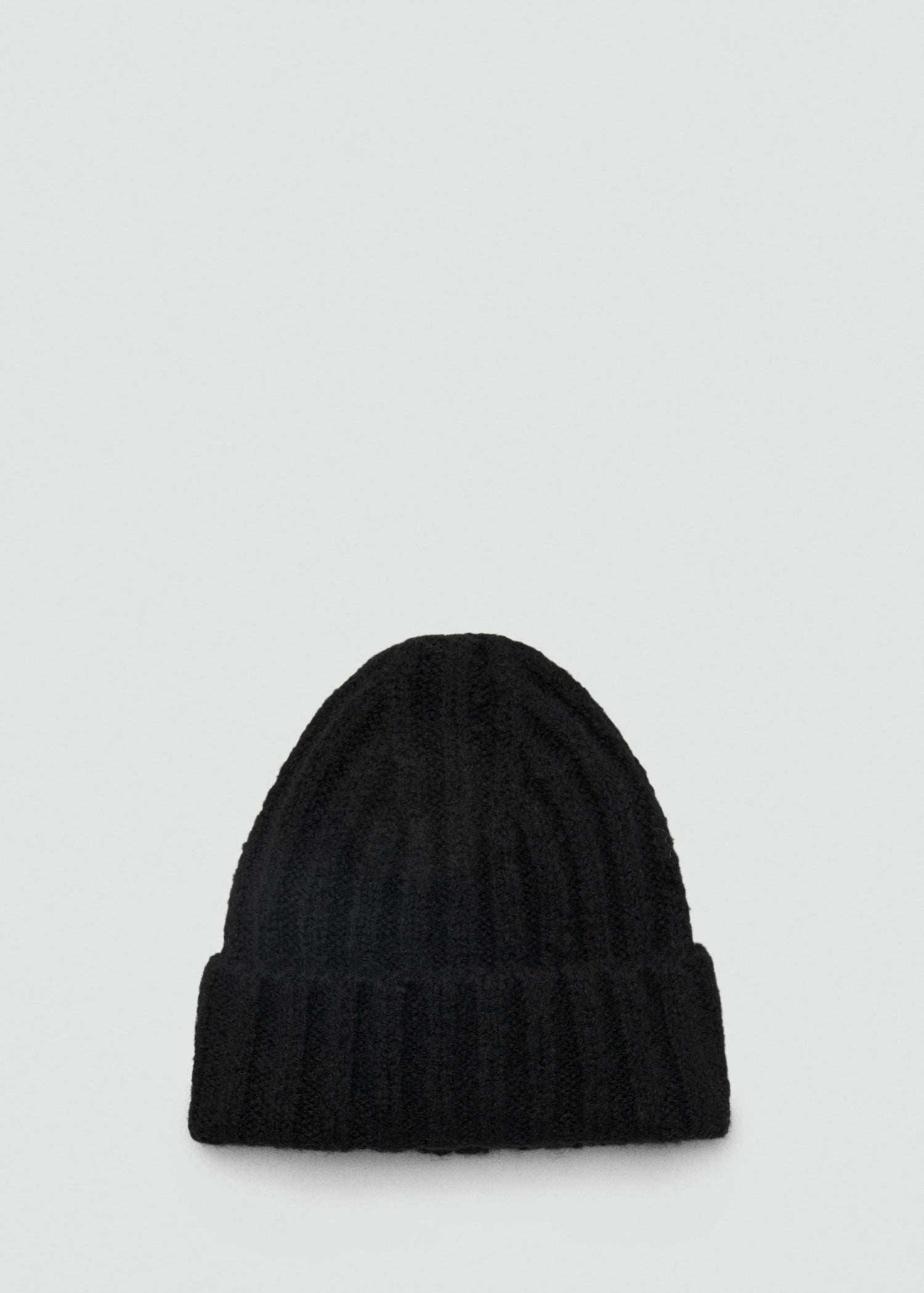 Ribbed Knit Beanie Black