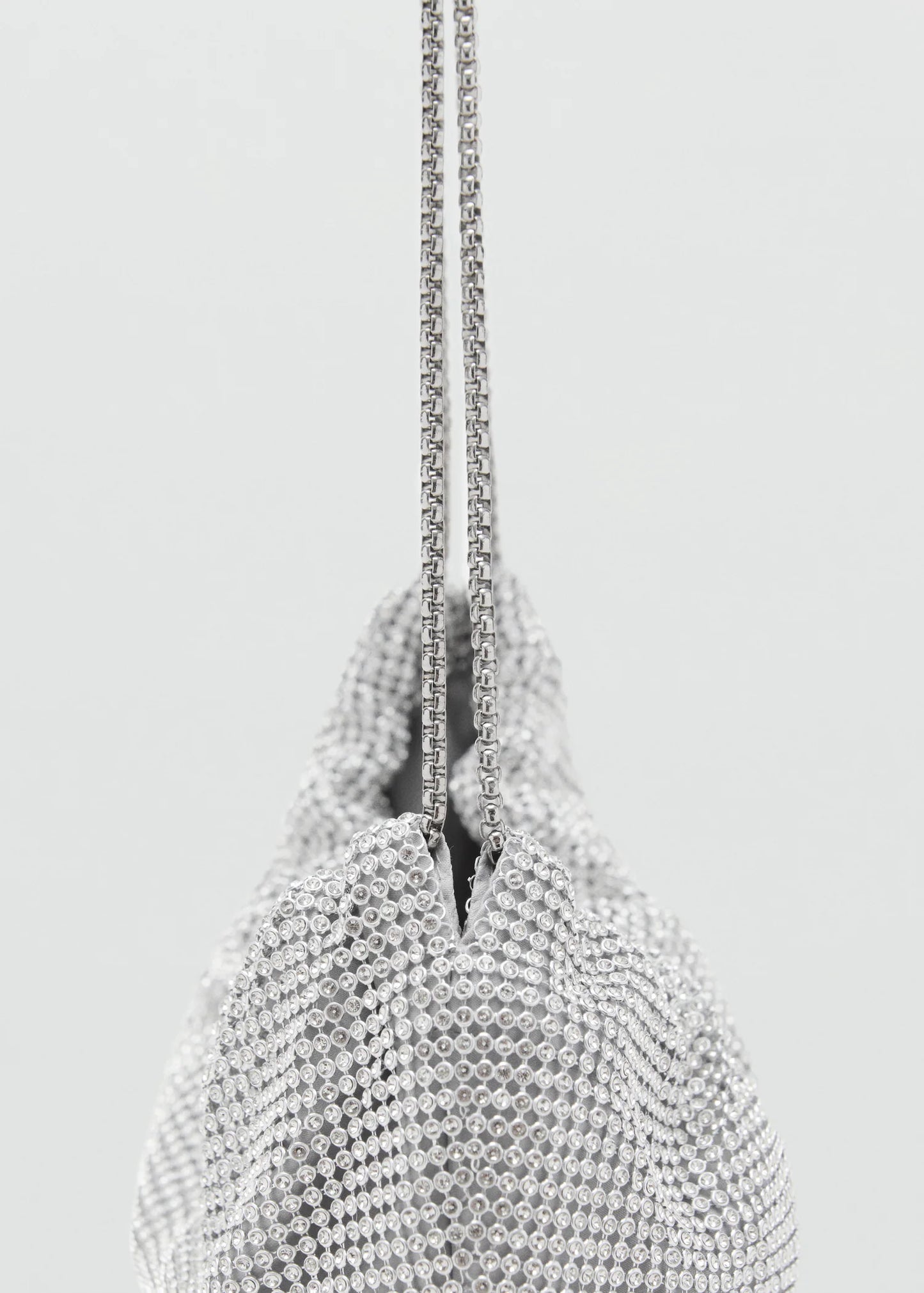 Rhinestone Shoulder Bag Silver