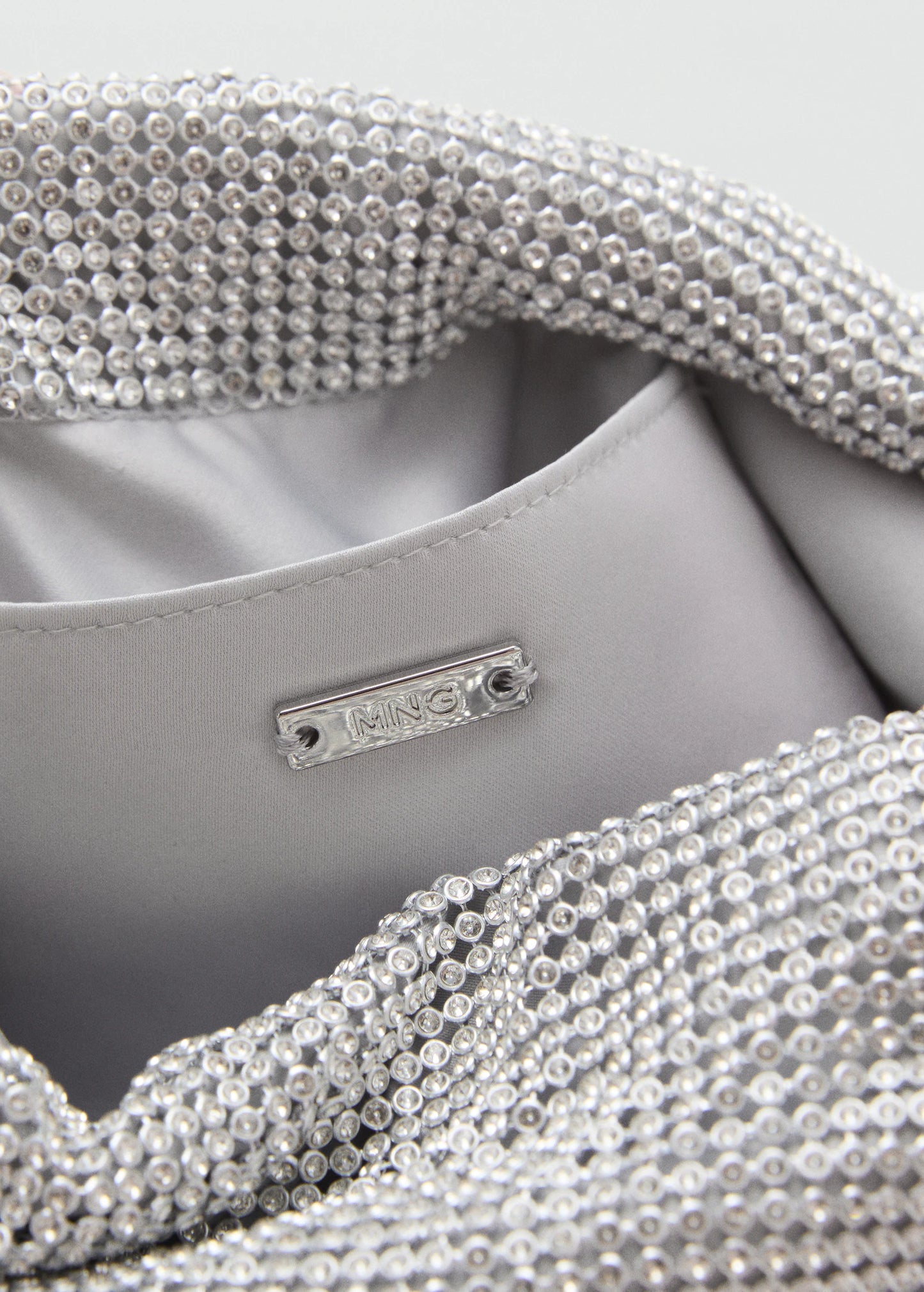 Rhinestone Shoulder Bag Silver