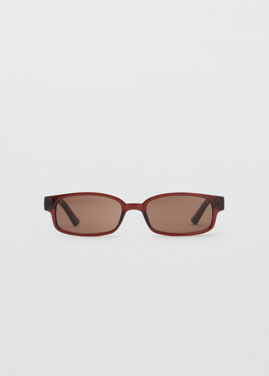 Rectangular Frame Sunglasses Brown